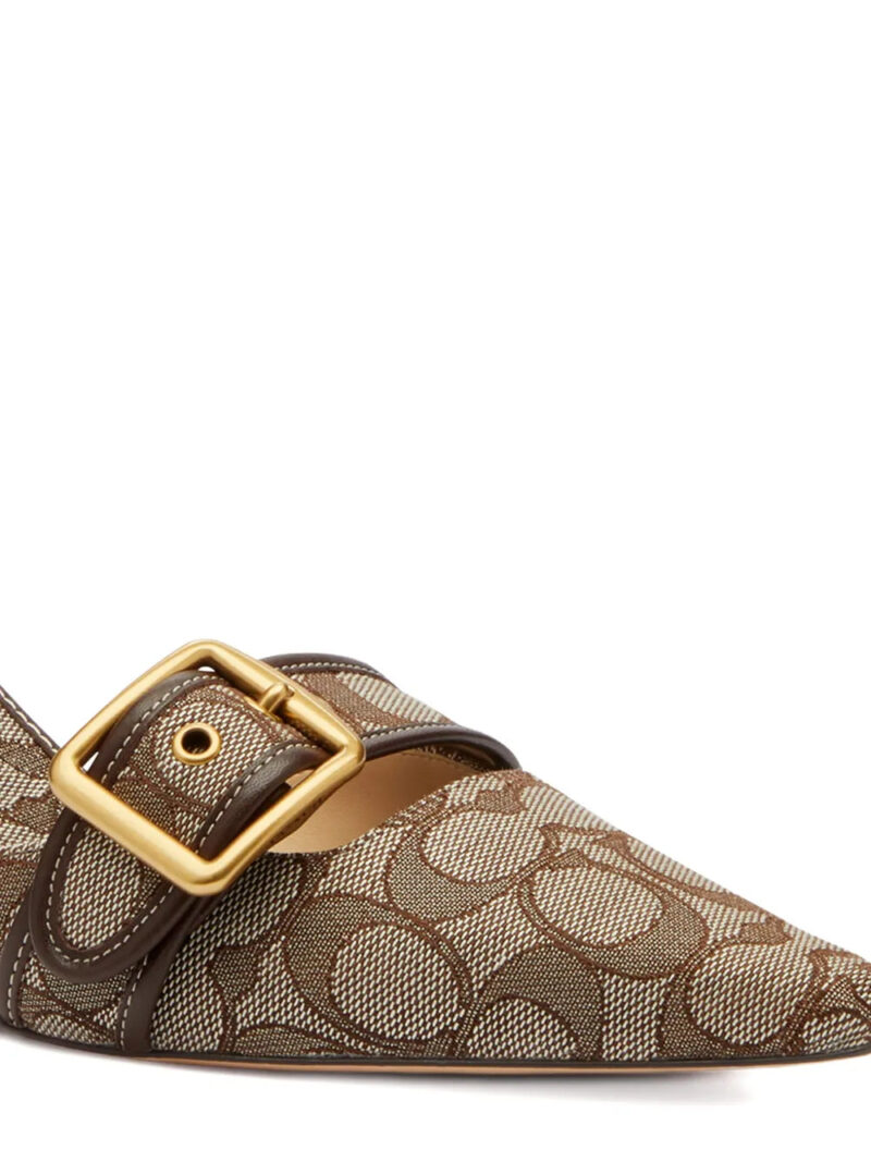 Coach  monogram-jacquard slingback sandals