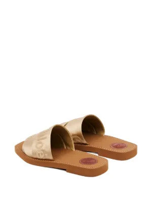 Chloé  Woody logo-strap sandals