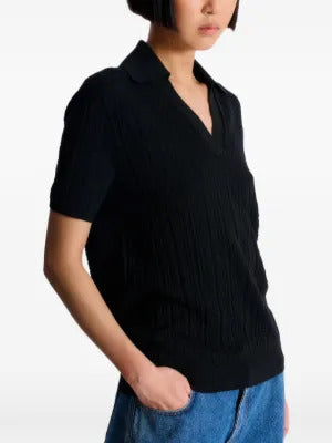 Balmain  monogram-jacquard knitted top