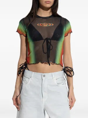 Casablanca  ruffled printed top