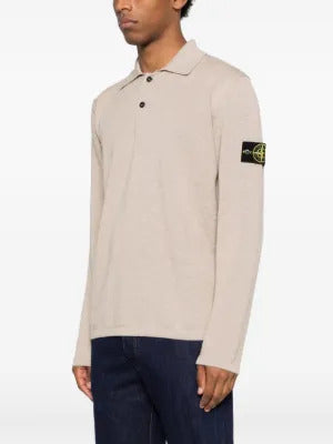 ason Stone Island  logo-patch polo shirt