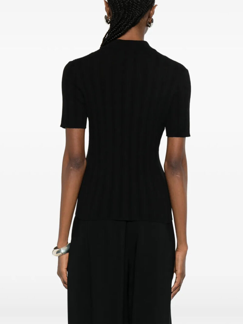 BOMPARD  ribbed button-fastening polo top