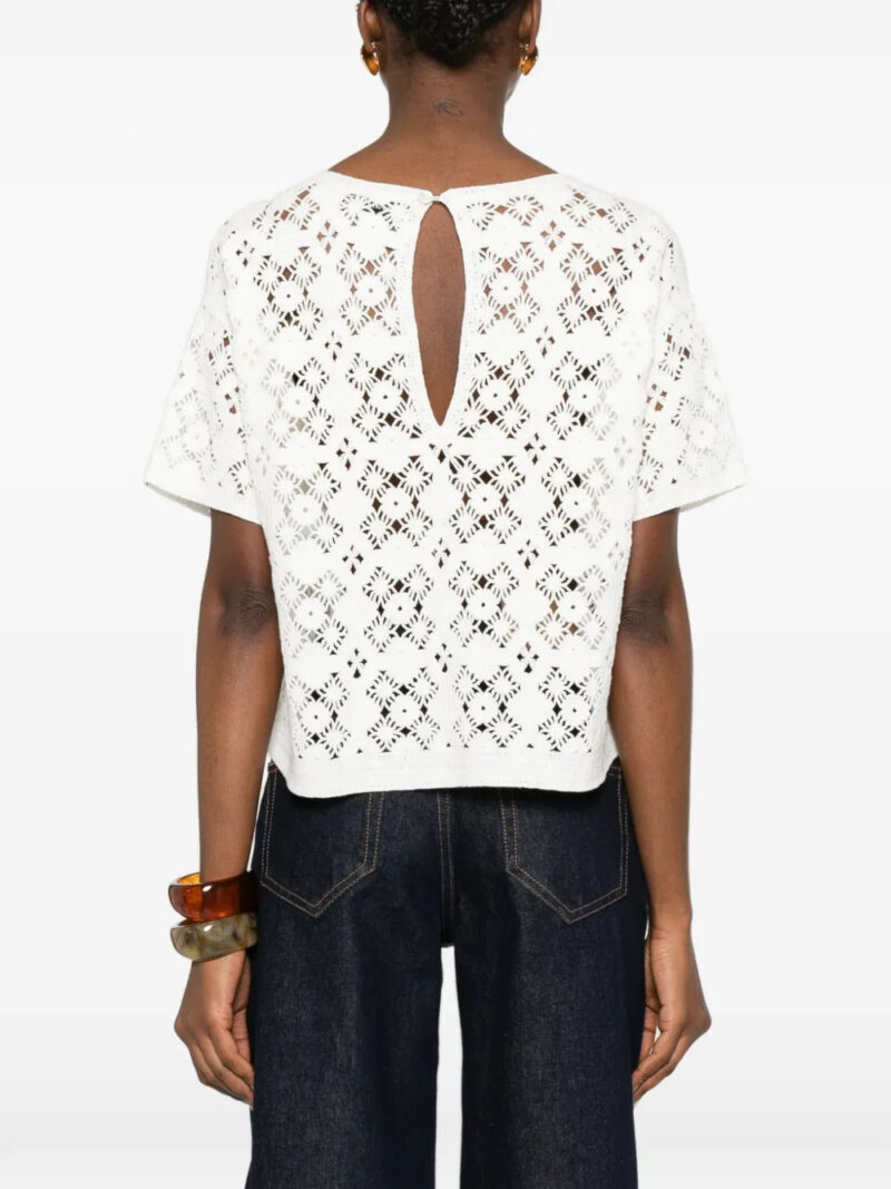 BOMPARD  openwork crochet blouse