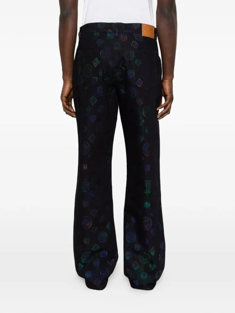 Casablanca  logo-pattern jeans
