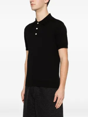 Casablanca pointelle monogram polo shirt