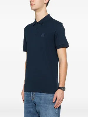 BOSS  short-sleeve square-patch polo shirt