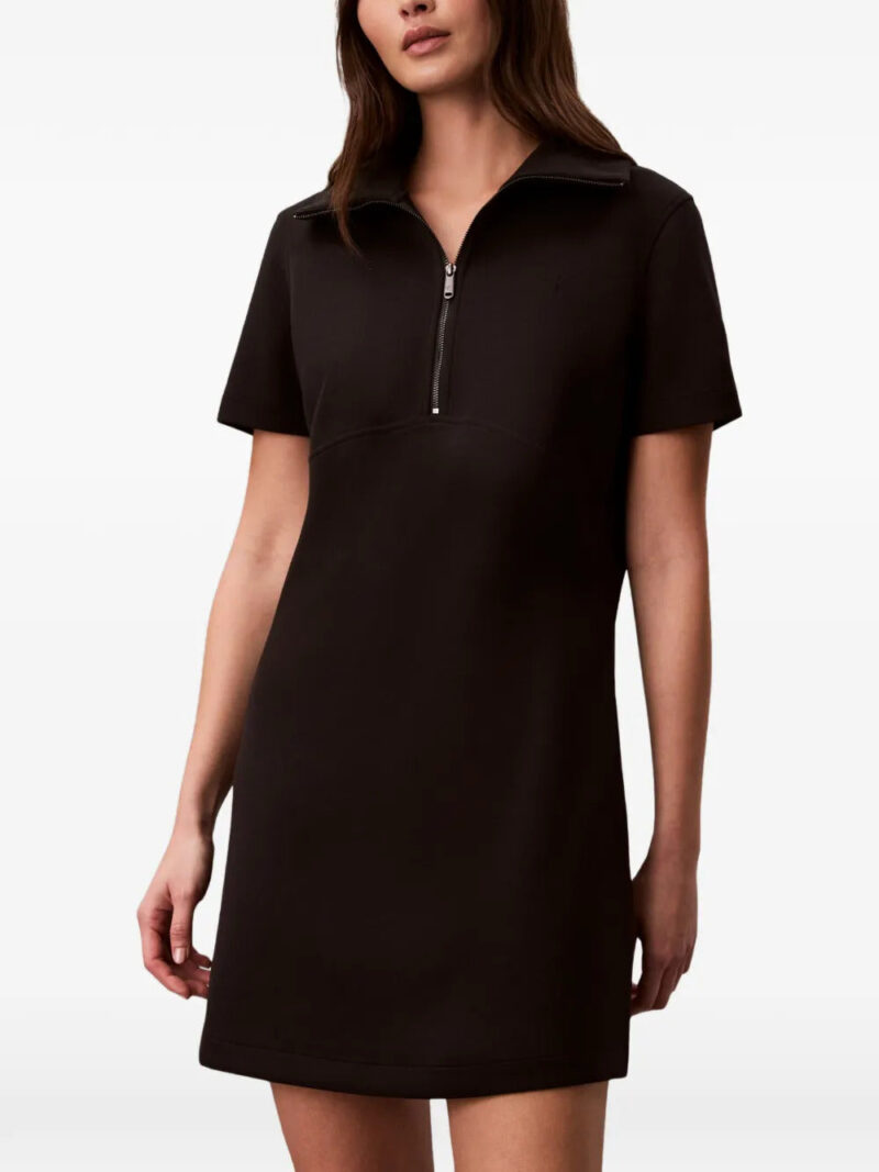 Calvin Klein  zipped polo-collar short-sleeve mini dress