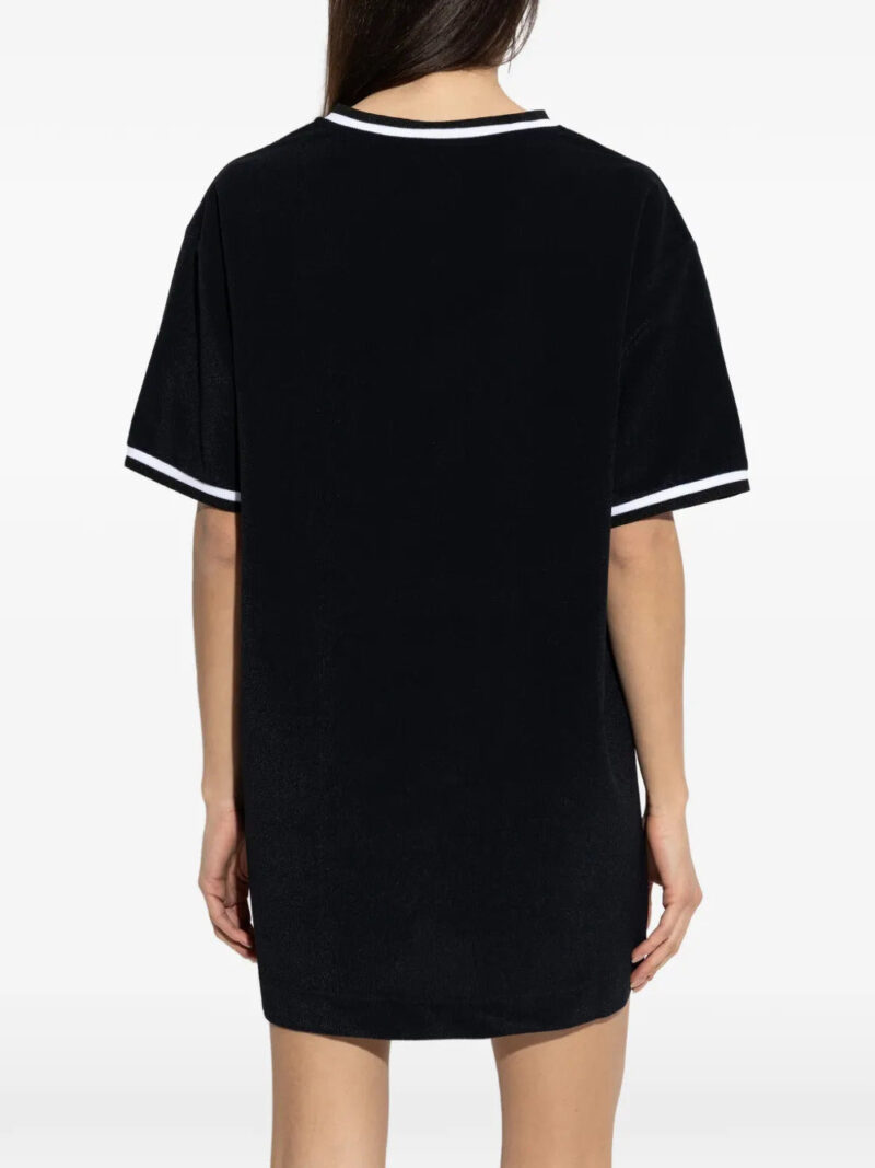 Balmain  contrast-trim V-neck mini dress