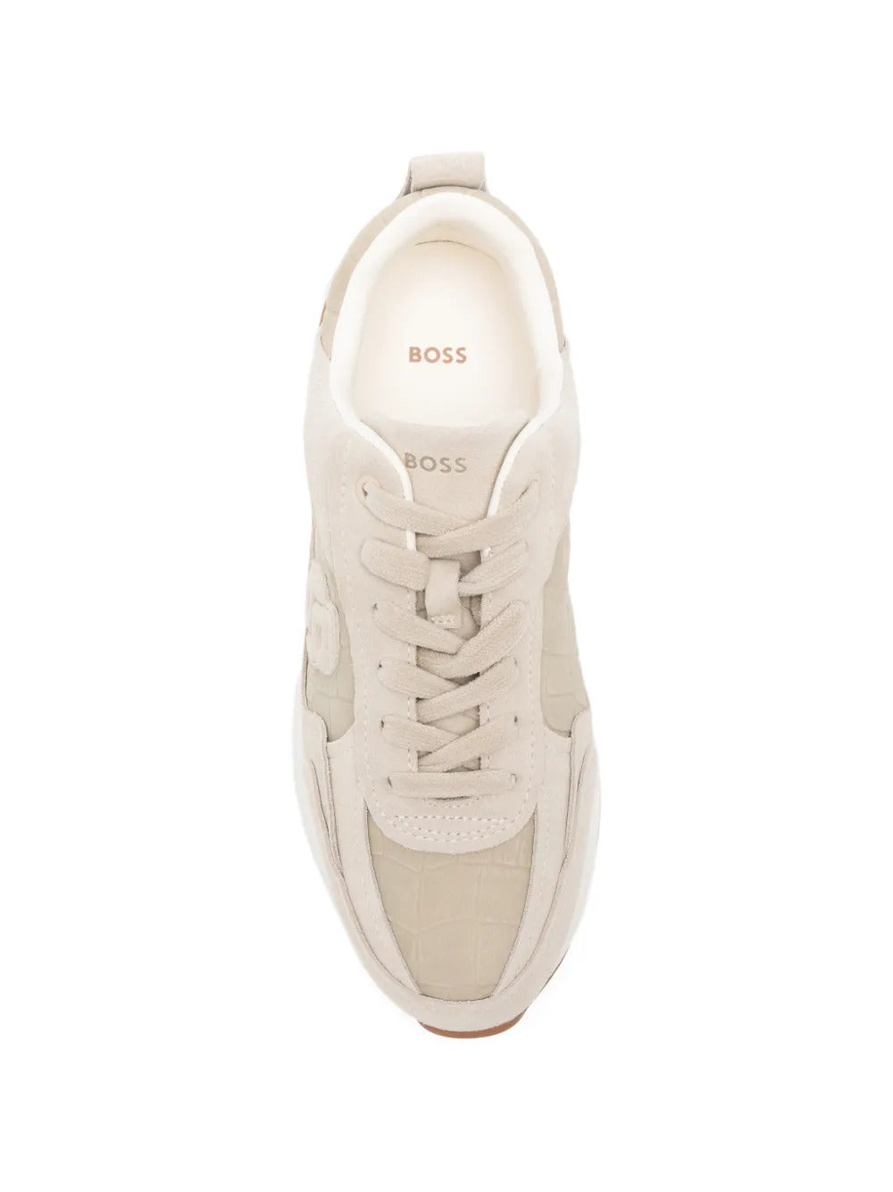 BOSS embossed-logo leather sneakers - Image 2