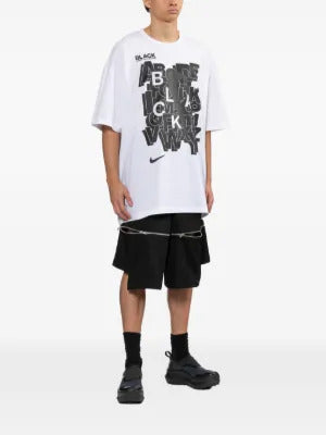 Black Comme Des Garçons  x Nike logo-print T-shirt