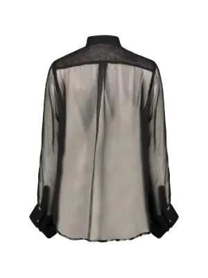 Comme Des Garçons ruffled sheer-panel shirt - Image 2