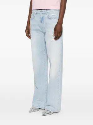 Casablanca  ripped-letter jeans