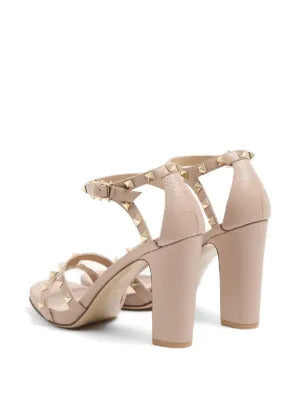 Valentino Garavani Rockstud sandals in elk print calfskin 100mm