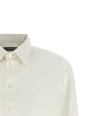 Balenciaga  embroidered-logo cropped shirt